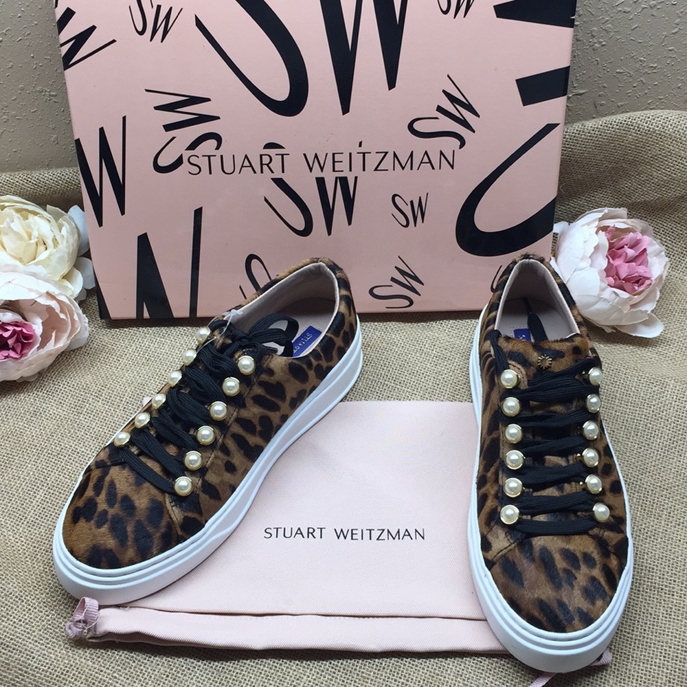 Stuart Weitzman Embellished Platform Sneakers 7 - image 1